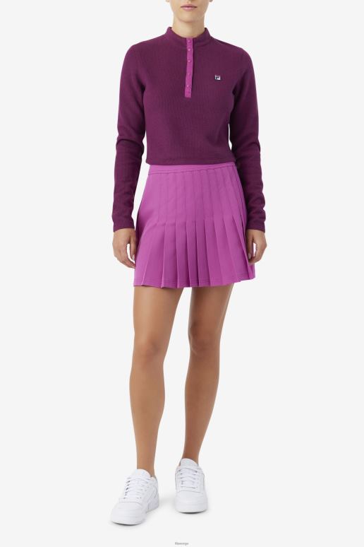 FILA kvinner josie halv zip top drue vin/rouge fila HHL841391 druevin/rouge