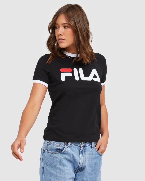 FILA kvinner klassisk ringer-t-skjorte for kvinner svart fila HHL842903 svart