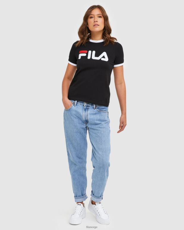 FILA kvinner klassisk ringer-t-skjorte for kvinner svart fila HHL842903 svart