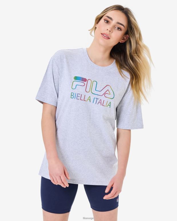 FILA kvinner lys grå marle maddy oversized tee fila HHL842940 lys grå marle