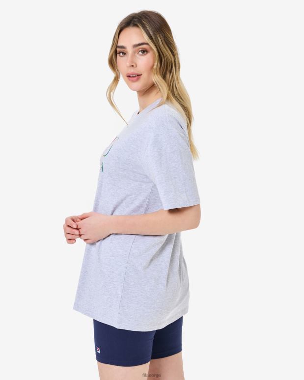 FILA kvinner lys grå marle maddy oversized tee fila HHL842940 lys grå marle