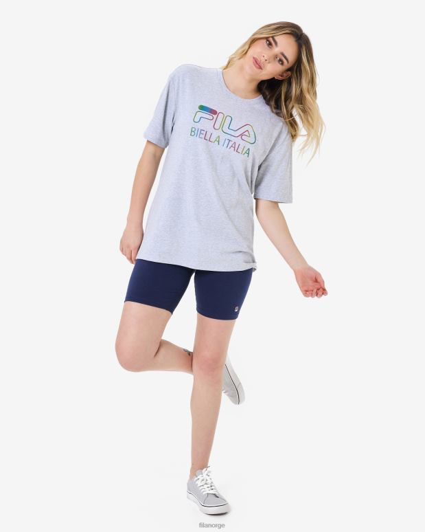 FILA kvinner lys grå marle maddy oversized tee fila HHL842940 lys grå marle