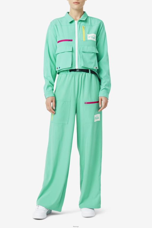 FILA kvinner marine grønn alina zip skjorte fila HHL841416 marine grønn