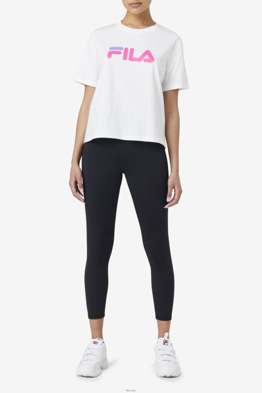 FILA kvinner miss eagle tee hvit/rosa glød/lilla hebe fila HHL841409 hvit/rosa glød/lilla hebe