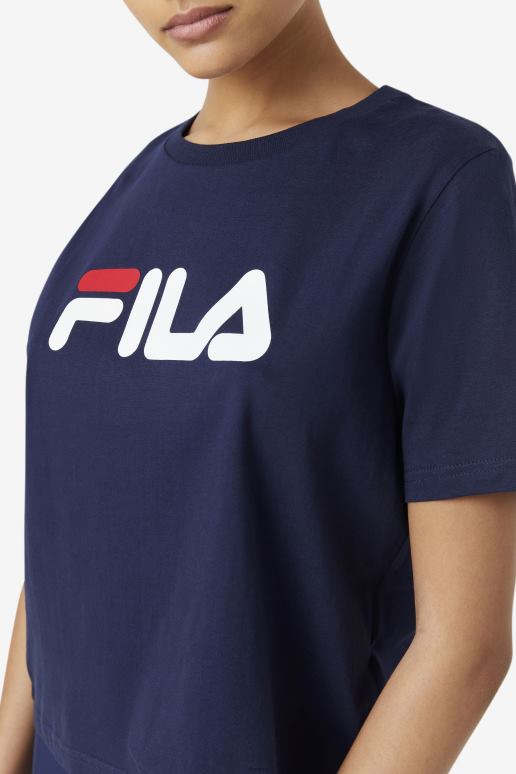FILA kvinner peacoat/rød/hvit miss eagle tee fila HHL841410 peacoat/rød/hvit