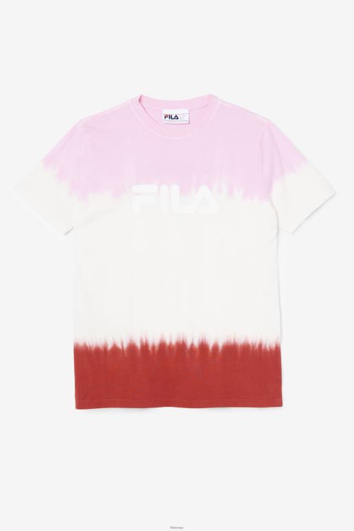 FILA kvinner piruett/hvit/jordrød fila alivia tie dye t-skjorte HHL841407 piruett/hvit/jordrød
