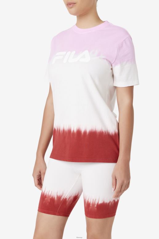 FILA kvinner piruett/hvit/jordrød fila alivia tie dye t-skjorte HHL841407 piruett/hvit/jordrød