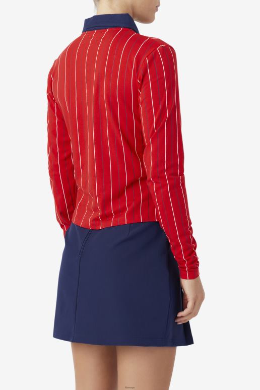 FILA kvinner rød jada langermet polo fila HHL841386 rød