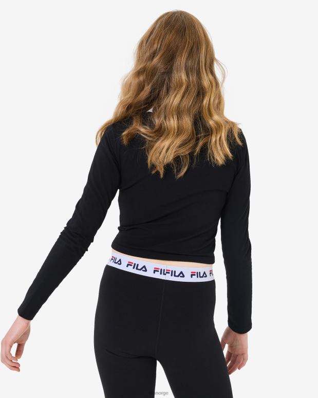 FILA kvinner sage ls t-skjorte fila svart HHL842936 svart