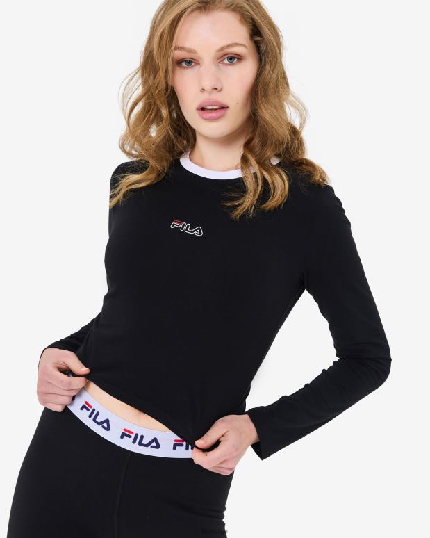 FILA kvinner sage ls t-skjorte fila svart HHL842936 svart