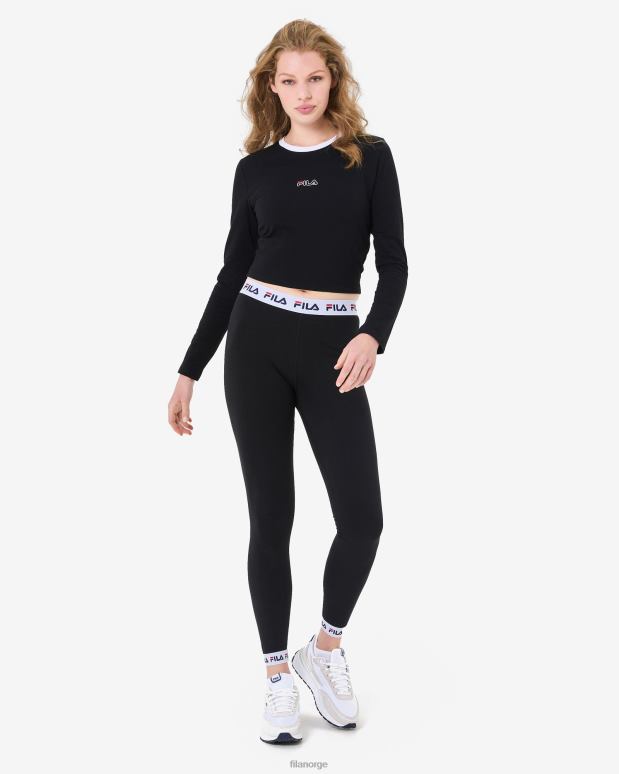 FILA kvinner sage ls t-skjorte fila svart HHL842936 svart