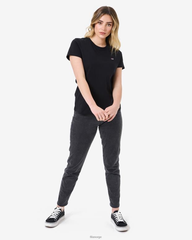 FILA kvinner svart fila volara badge 2.0 tee HHL842943 svart