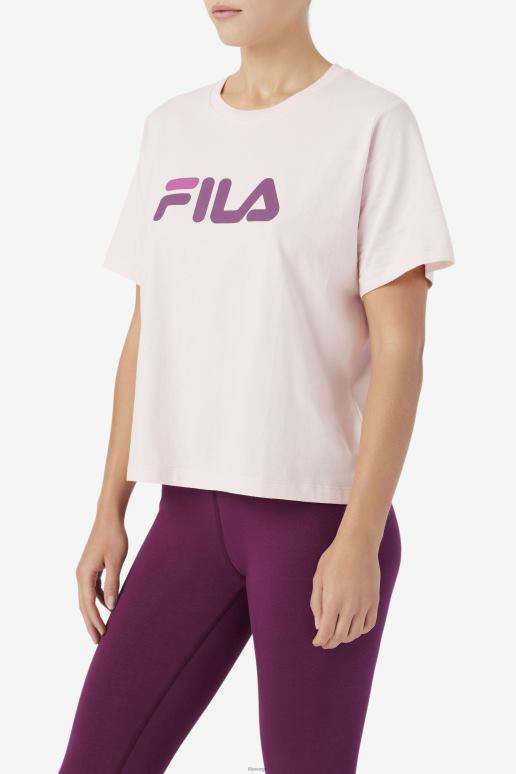 FILA kvinner thea tee potpurri/druevin/rouge fila HHL841451 potpurri/druevin/rouge