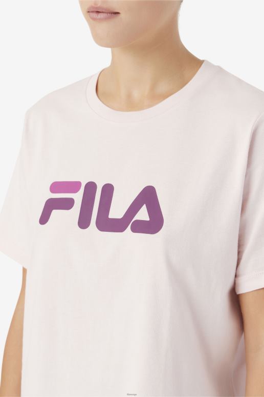 FILA kvinner thea tee potpurri/druevin/rouge fila HHL841451 potpurri/druevin/rouge