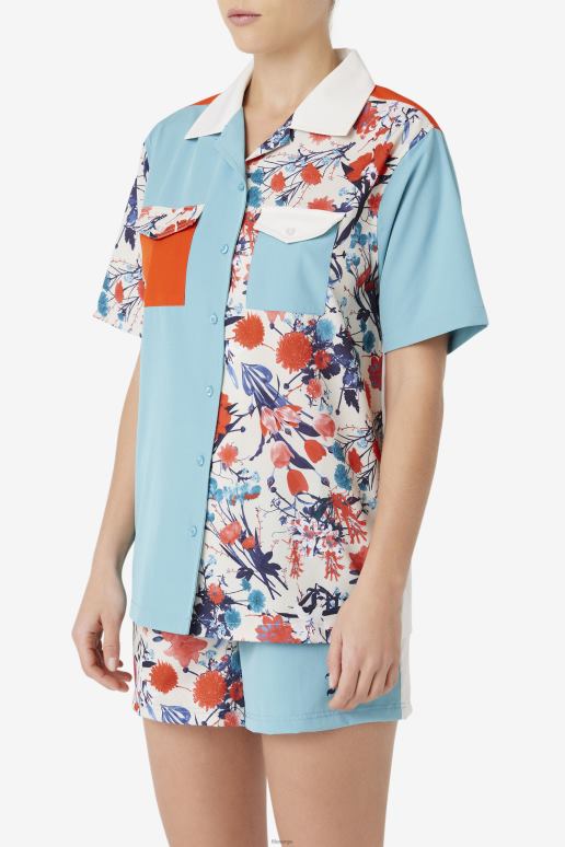 FILA kvinner tofu fila delanie camp skjorte HHL841431 tofu