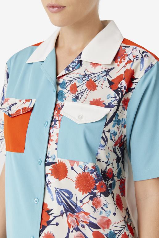 FILA kvinner tofu fila delanie camp skjorte HHL841431 tofu