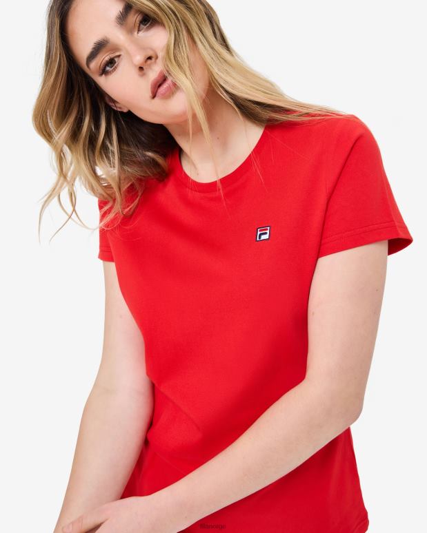 FILA kvinner volara badge 2.0 tee rød fila HHL842945 rød