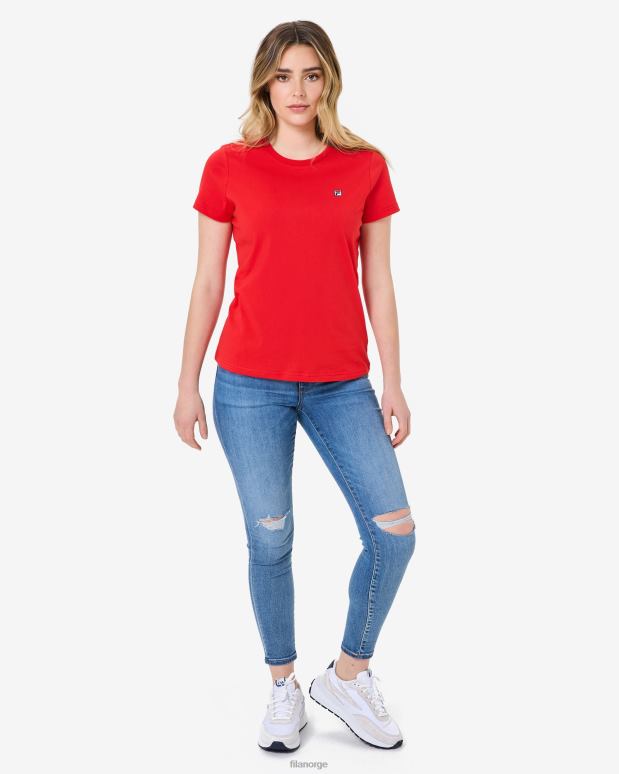 FILA kvinner volara badge 2.0 tee rød fila HHL842945 rød