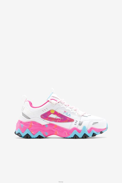 FILA kvinner dame oakmont tr fila hvit/rosa glo/blåfisk HHL841262 hvit/rosa glo/blåfisk