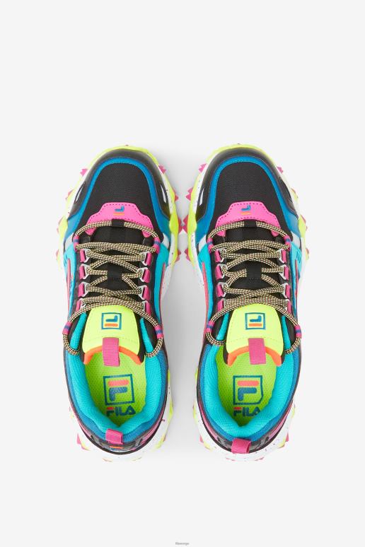 FILA kvinner dame oakmont tr svart/diva rosa/gul fila HHL841211 svart/divarosa/gul