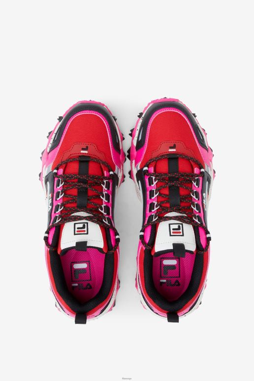 FILA kvinner fila dame oakmont tr rød/rosa glød/svart HHL841213 rød/rosa glød/svart