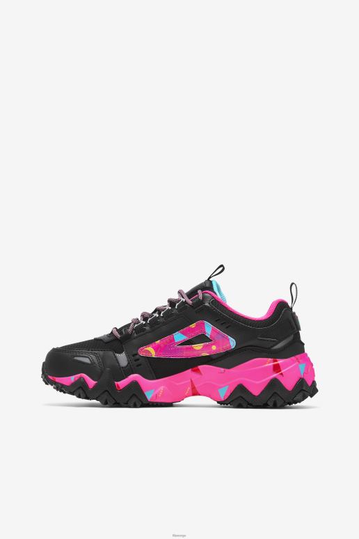 FILA kvinner fila dame oakmont tr svart/rosa glo/blåfisk HHL841261 svart/rosa glo/blåfisk