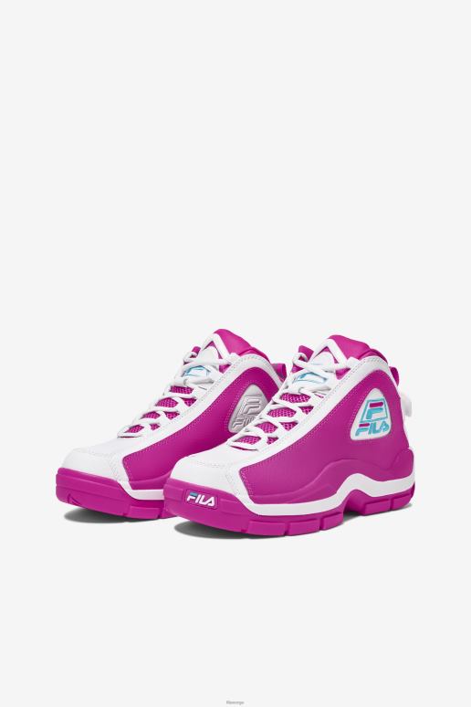 FILA kvinner fila kvinner grant hill 2 rosa glo/hvit/blåfisk HHL841189 rosa glo/hvit/blåfisk