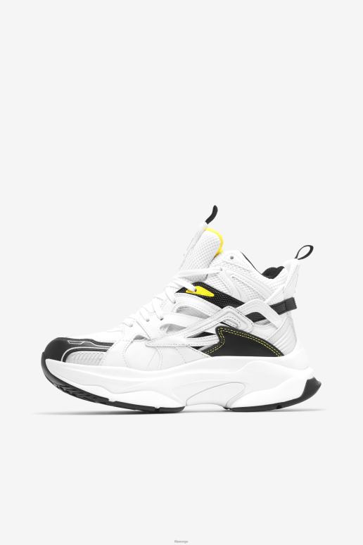 FILA kvinner fila kvinner hallasan mid premium hvit/svart/sitron tonic HHL841333 hvit/svart/sitron tonic