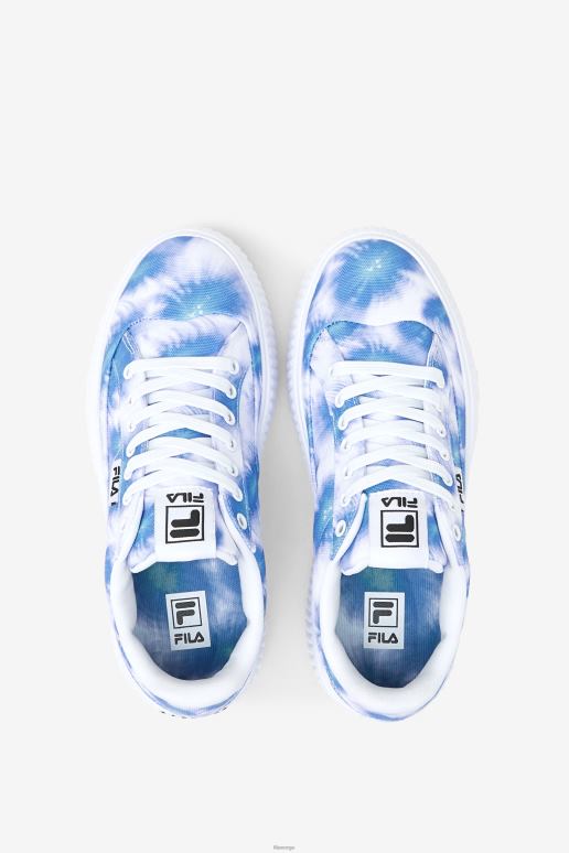 FILA kvinner fila lys kobolt/stormblå/hvit sandblåst oversåle slipsfarge for kvinner HHL841324 lys kobolt/storm blå/hvit