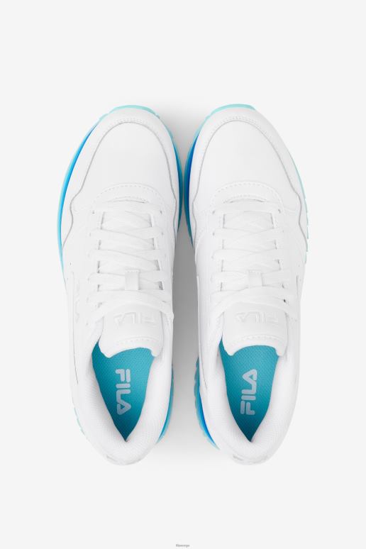 FILA kvinner hvit/marine/arubablå kvinners orbit stripe fila HHL841296 hvit/marine/arubablå