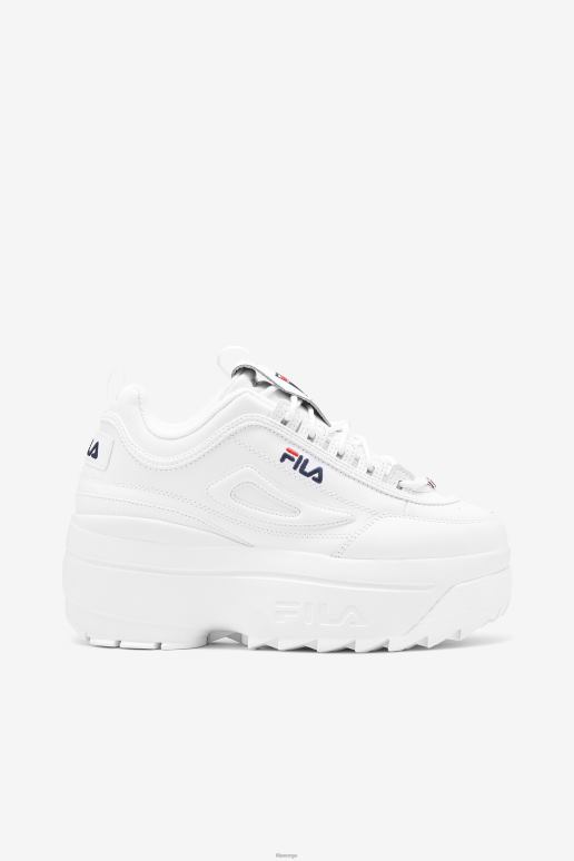 FILA kvinner hvit/marine/rød fila kvinners disruptor 2 wedge HHL841137 hvit/marine/rød