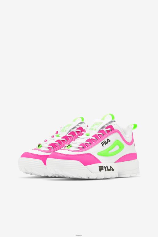 FILA kvinner hvit/rosa/grønn fila kvinners disruptor 2 premium HHL841155 hvit/rosa/grønn