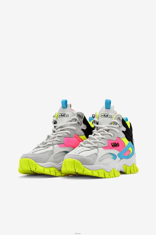 FILA kvinner hvit/svart/blåfisk fila dame ray tracer tr 2 mid HHL841227 hvit/svart/blåfisk