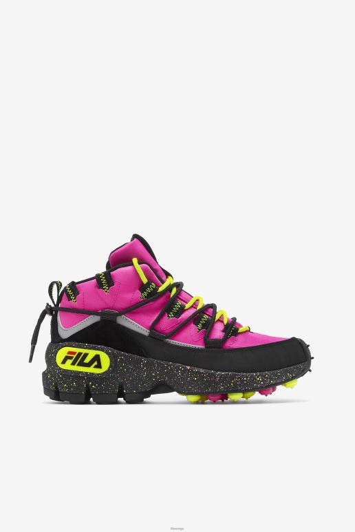 FILA kvinner kvinner grant hill 1 x trailpacer rosa glød/svart/gul fila HHL841247 rosa glød/svart/gul