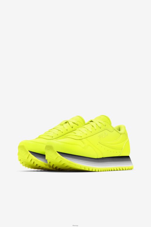 FILA kvinner kvinners banestripe fila gul/svart/briljant hvit HHL841298 gul/svart/briljant hvit