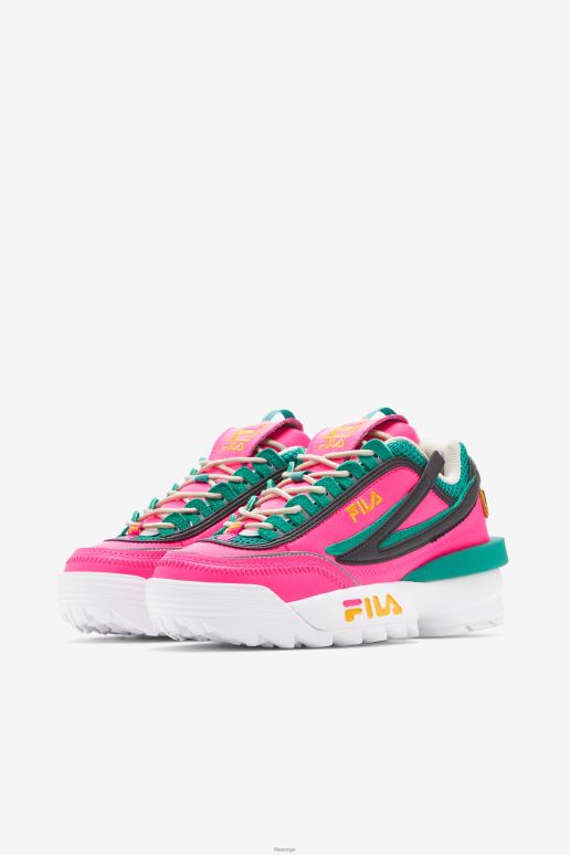 FILA kvinner kvinners disruptor 2 exp fila rosa glød/gull/gardenia HHL841238 rosa glød/gull/gardenia