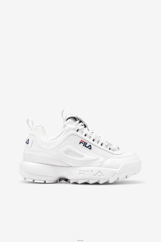FILA kvinner kvinners disruptor 2 premium fila hvit/marine/rød HHL841190 hvit/marine/rød