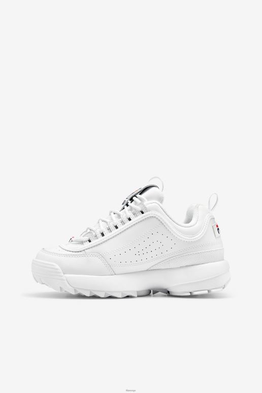 FILA kvinner kvinners disruptor 2 premium fila hvit/marine/rød HHL841190 hvit/marine/rød