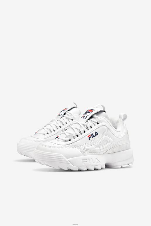 FILA kvinner kvinners disruptor 2 premium fila hvit/marine/rød HHL841190 hvit/marine/rød