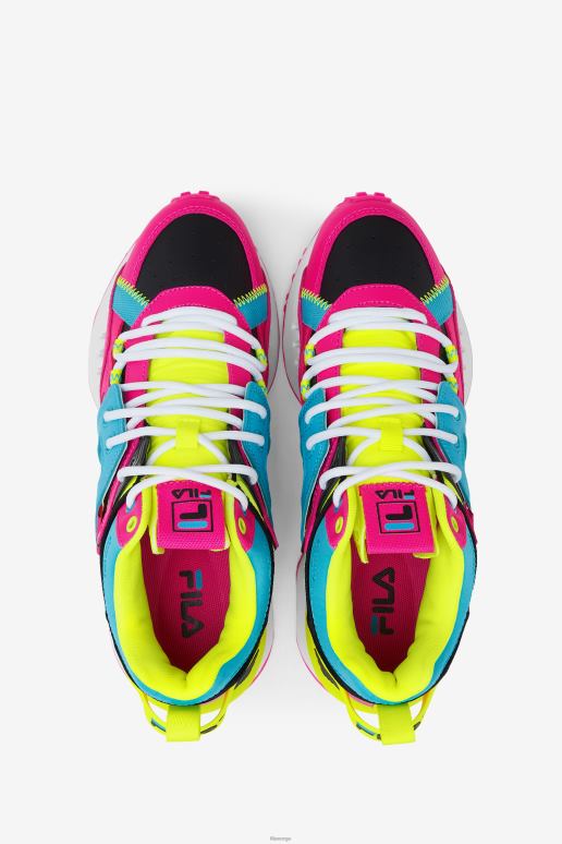 FILA kvinner kvinners spectra fila rosa glo/gul/svart HHL841208 rosa glo/gul/svart