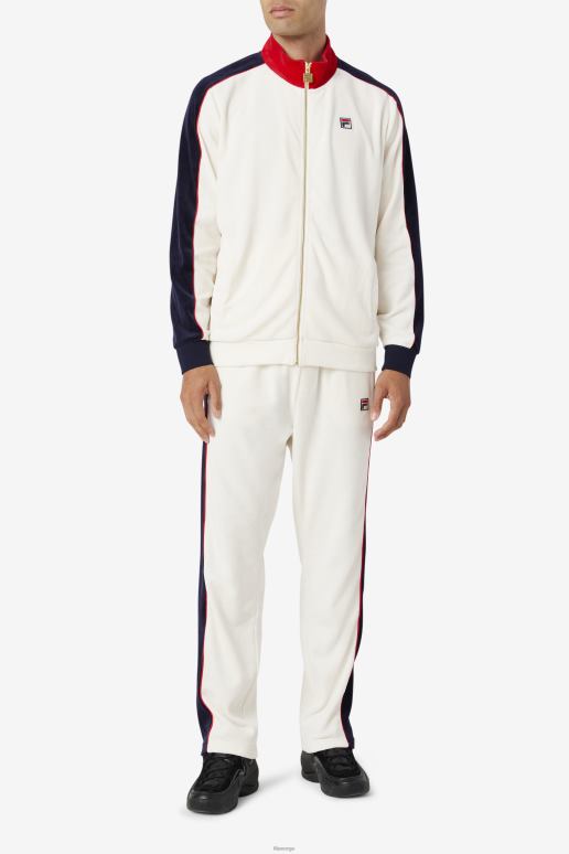 FILA menn cima velurbukse fila gardenia/rød/peacoat HHL84602 gardenia/rød/peacoat