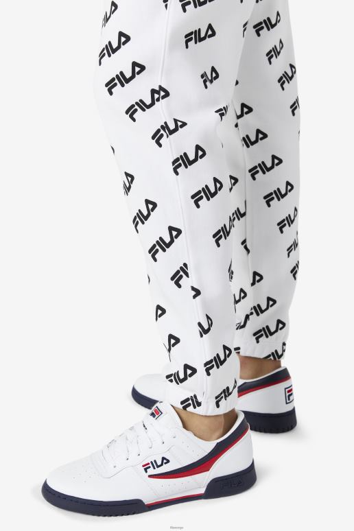 FILA menn hvit/svart fila diagonal logojogger HHL84699 hvit svart