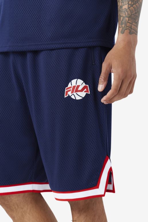 FILA menn marine/rød/hvit fila ovi basketballshorts HHL84723 marine/rød/hvit