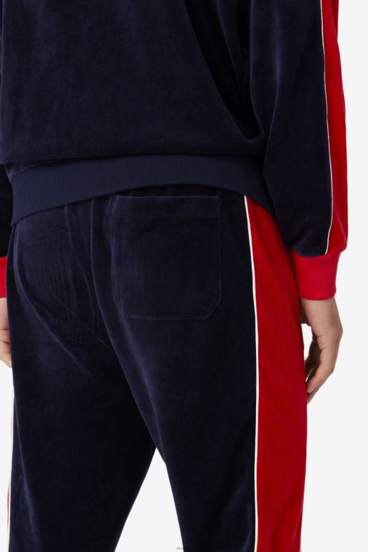 FILA menn peacoat/gardenia/rød fila cima velurbukse HHL84603 peacoat/gardenia/rød