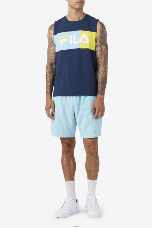 FILA menn petit four/bayou/gul ravini kort fila HHL84612 petit four/bayou/gul