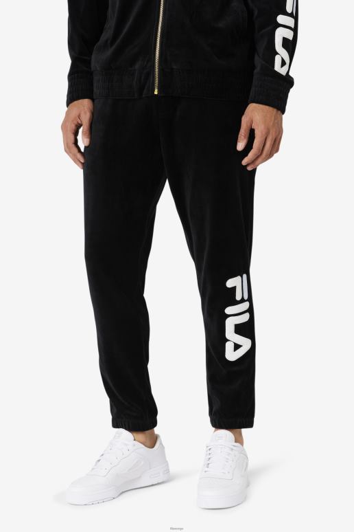 FILA menn svart/hvit/skywalk mansur velourbukse fila HHL84600 svart/hvit/skywalk