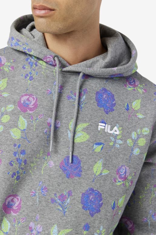 FILA menn ashokane hettegenser fila lyng/floral print HHL84548 lyng/blomstertrykk