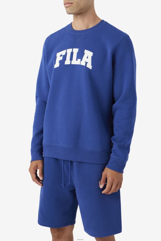 FILA menn blå/gardenia fila kory sweatshirt med crewneck HHL84501 blå/gardenia