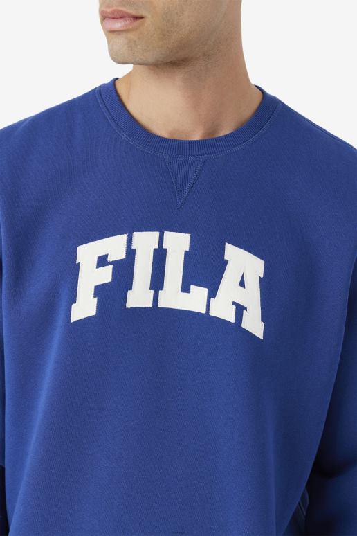 FILA menn blå/gardenia fila kory sweatshirt med crewneck HHL84501 blå/gardenia