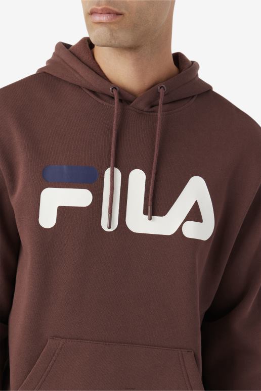 FILA menn brun stein/heir/marine fila samari hettegenser HHL84489 brun stein/hegre/marine
